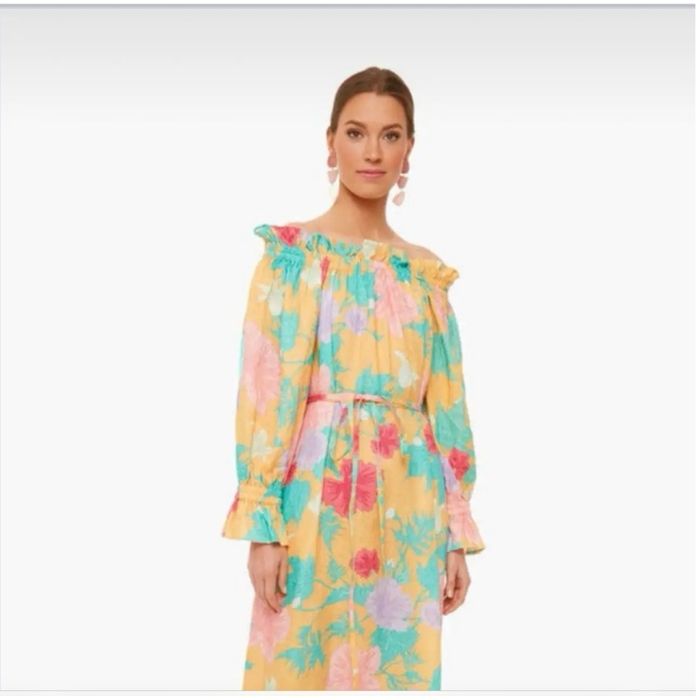 Ephemera Negroni Spalla Dress 100% Linen
